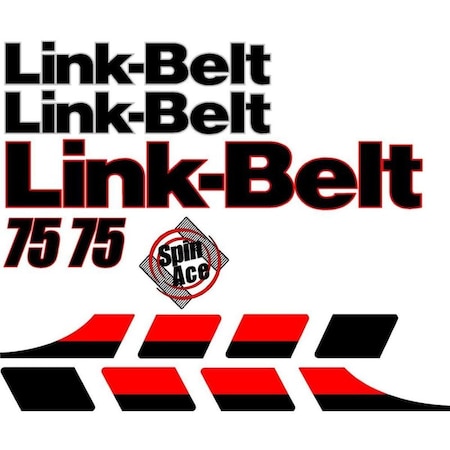 Aftermarket Link-Belt 75 Excavator Decal Set with Spin Ace Decal LB75DECALSET